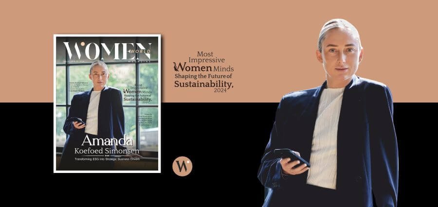 Read more about the article Leading Change for Sustainable Business Practices: Amanda Koefoed Simonsen Shines as a Leader in Women World Magazine as Most Impressive Women Minds Shaping the Future of Sustainability in 2024