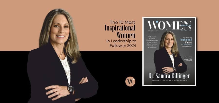 Read more about the article Pioneering Stroke Recovery Through Innovation and Resilience: Dr Sandra Billinger Secures a Leading Position in Women World Magazine as The 10 Most Inspirational Women in Leadership to Follow in 2024